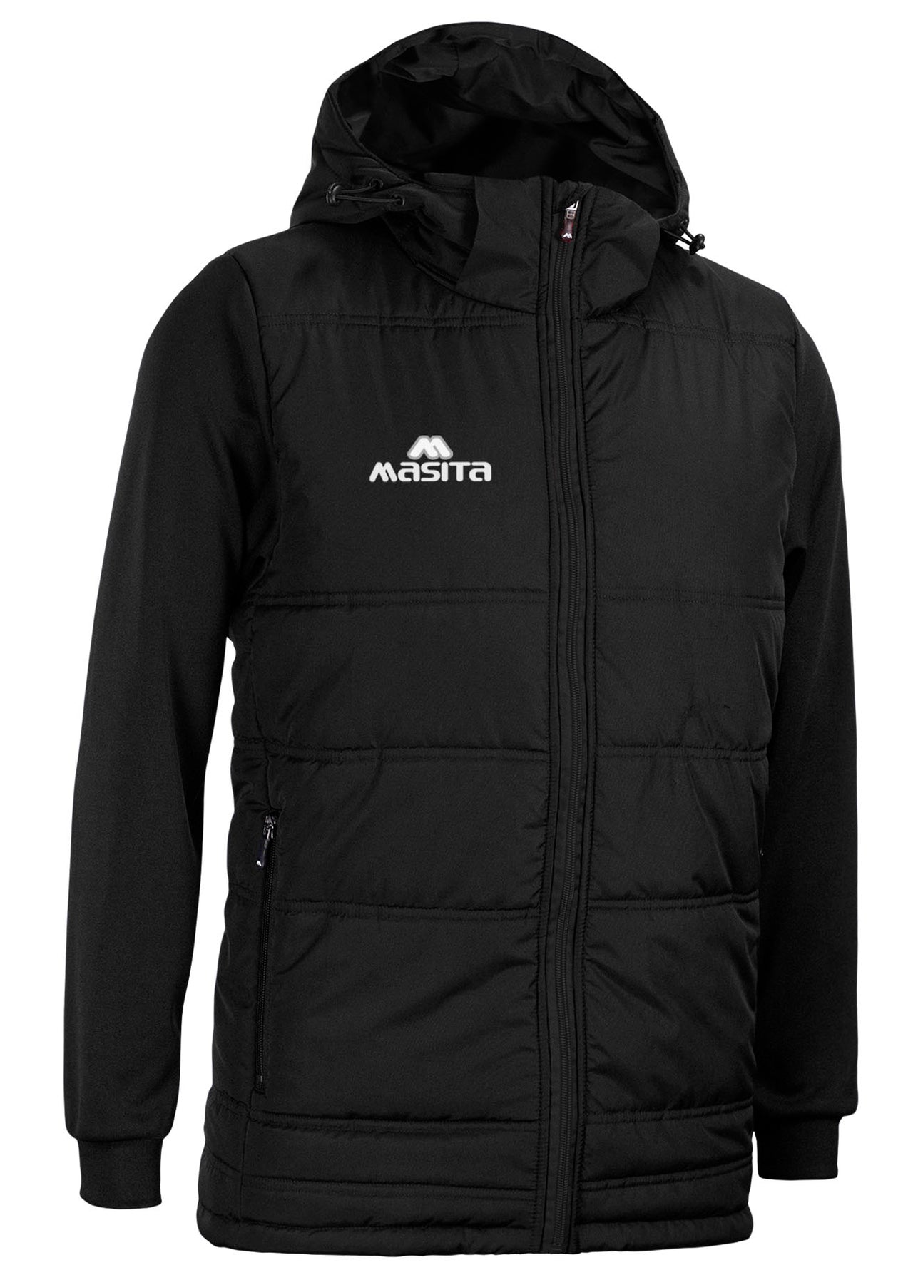 Nova Padded Jacket With Detachable Hood Black