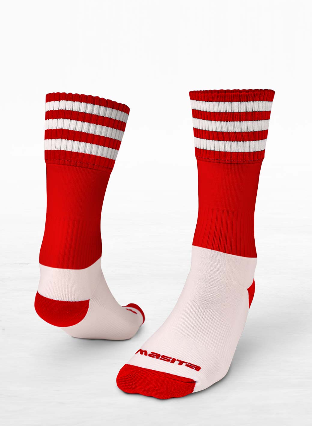 Red/White Midi Socks Adults