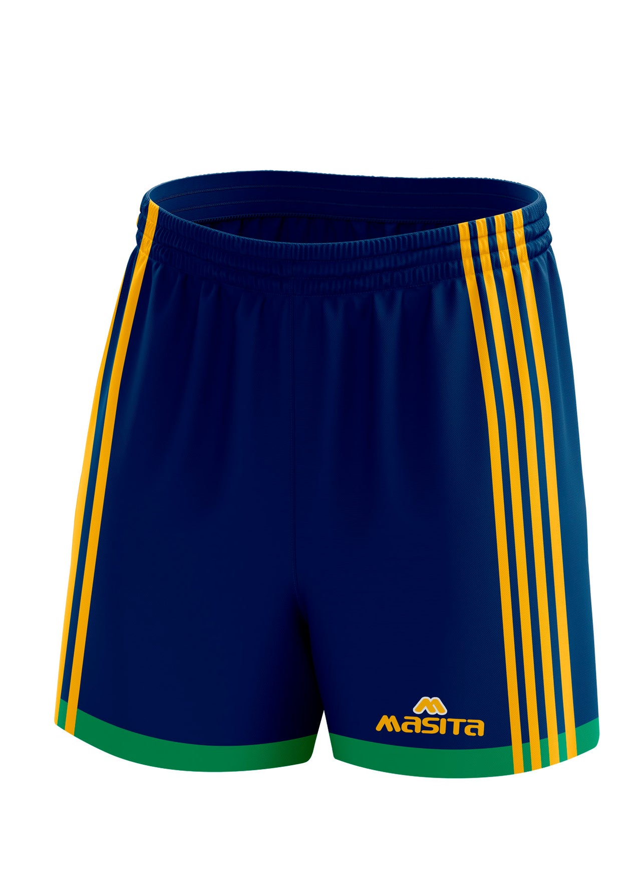 Solo Gaelic Shorts Navy/Green/Amber Adult