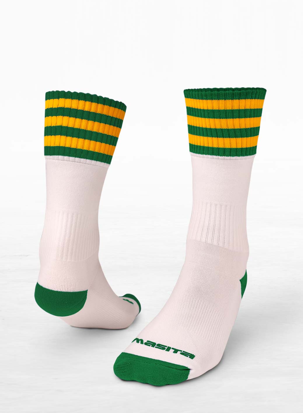 White/Green/Amber Midi Socks Adults