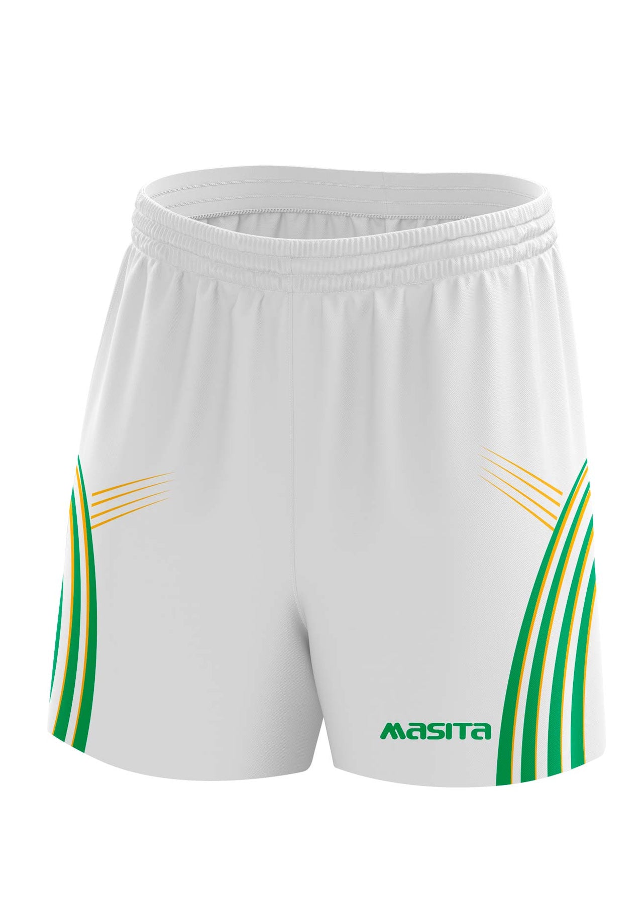 Casey Gaelic Shorts White/Green/Amber Adult