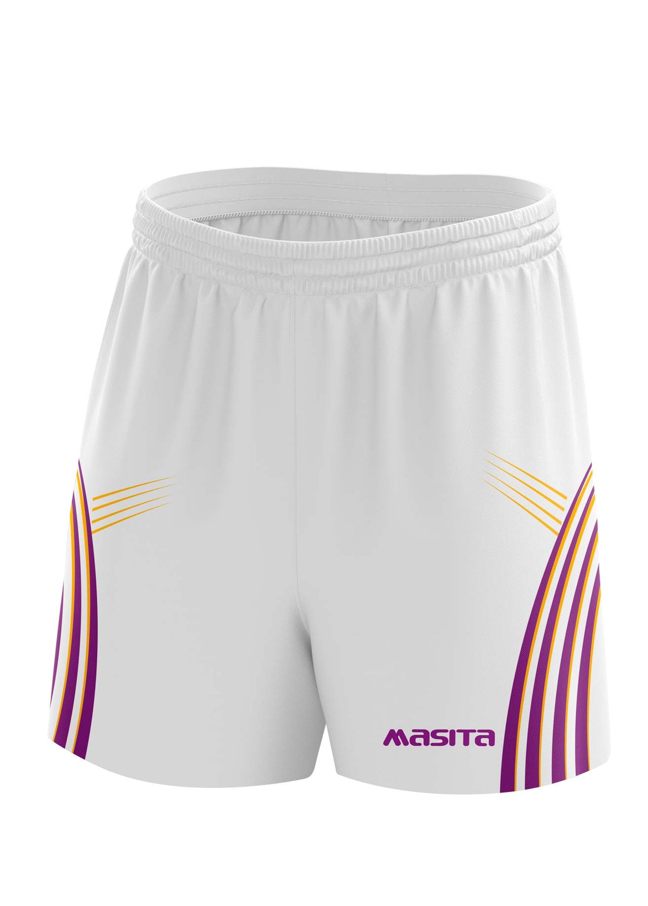 Casey Gaelic Shorts White/Purple/Amber Kids