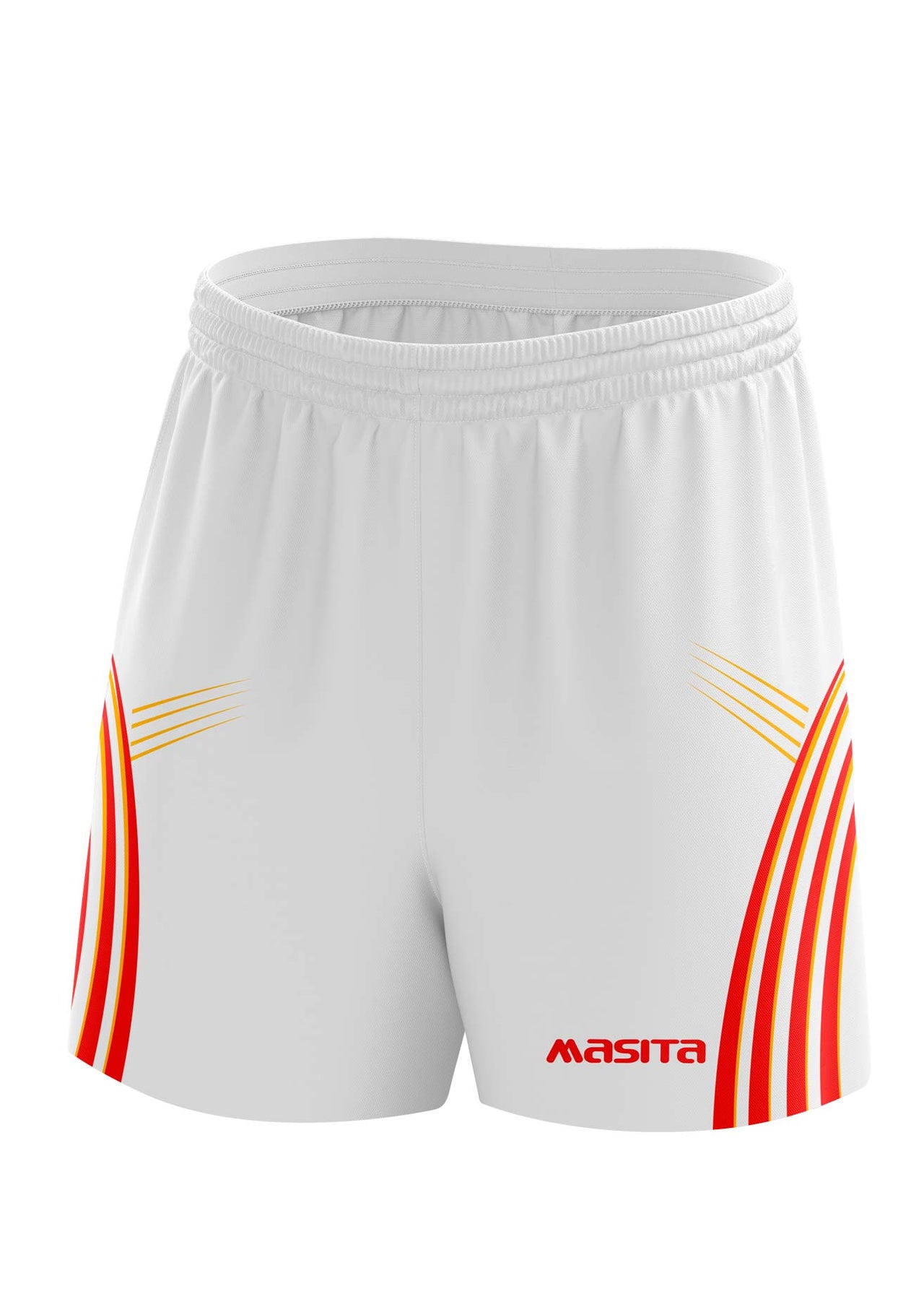 Casey Gaelic Shorts White/Red/Amber Adult